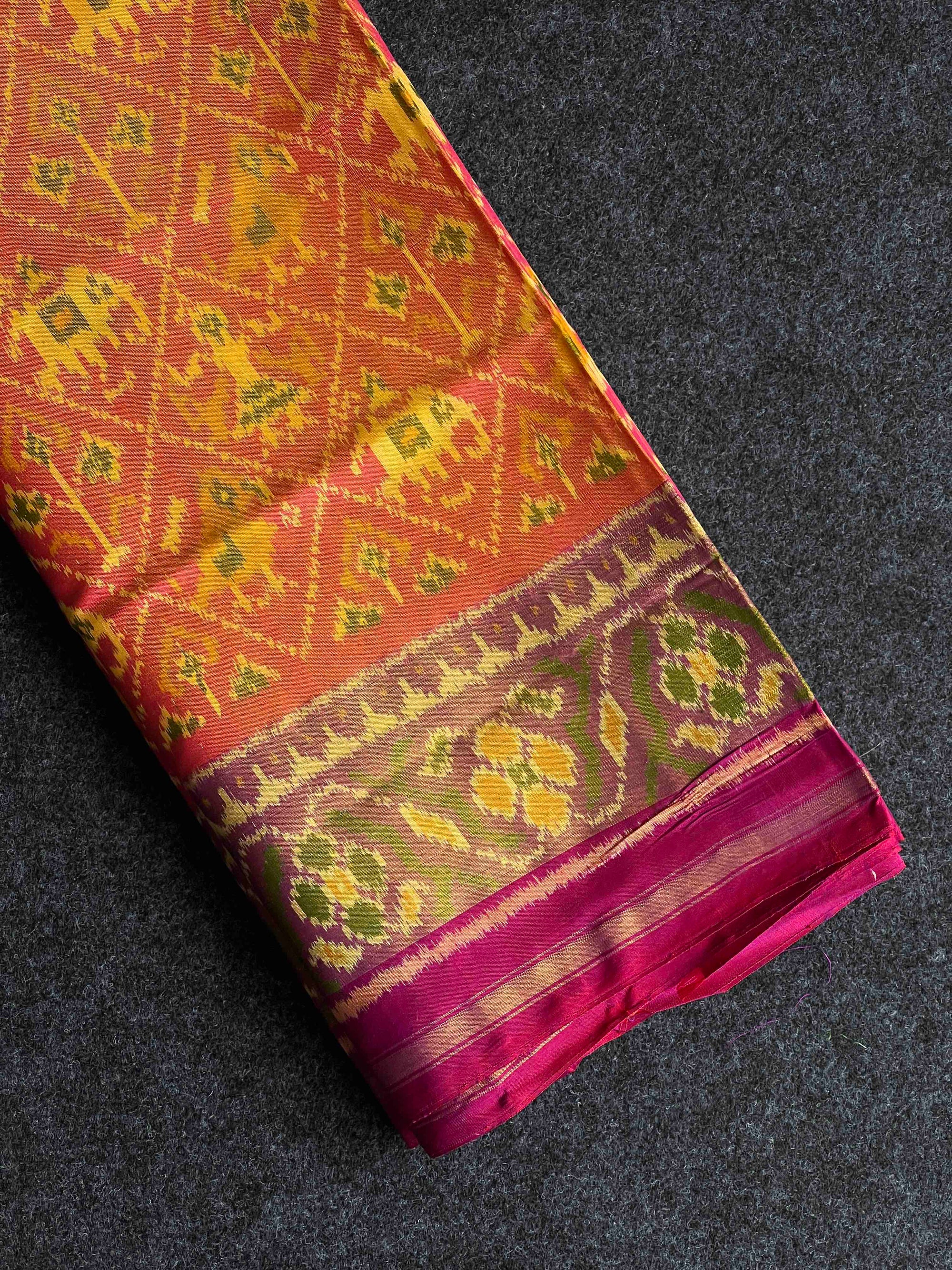 Handwoven Patola Silk Saree Narikunjan