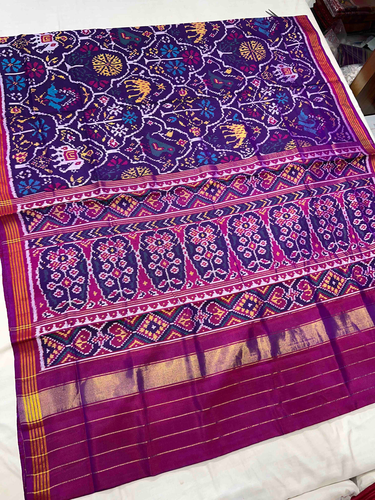 Handwoven Patola Silk Saree Exclusive Motif Designer