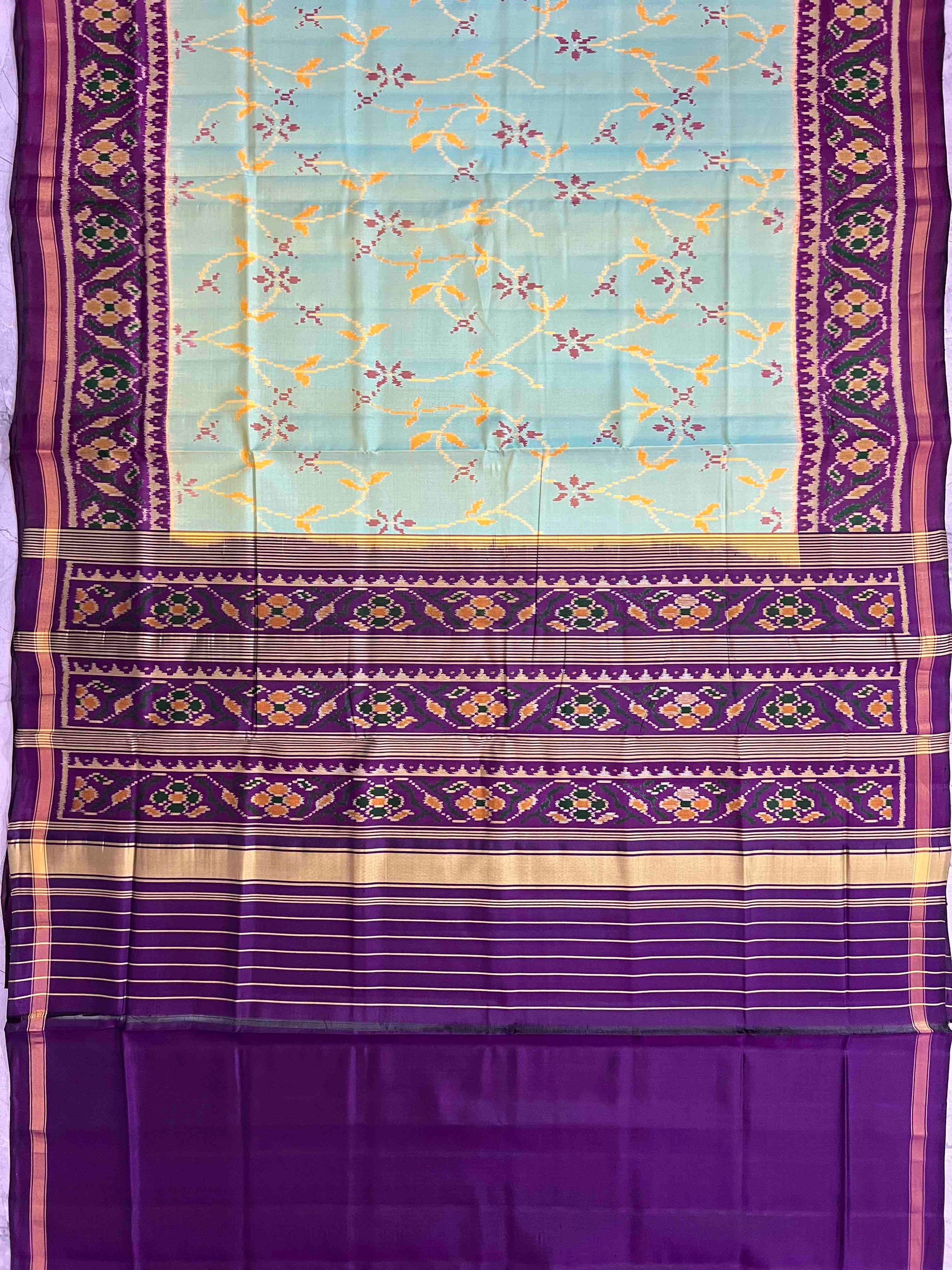 Fancy Design Handwoven Patola Silk Saree