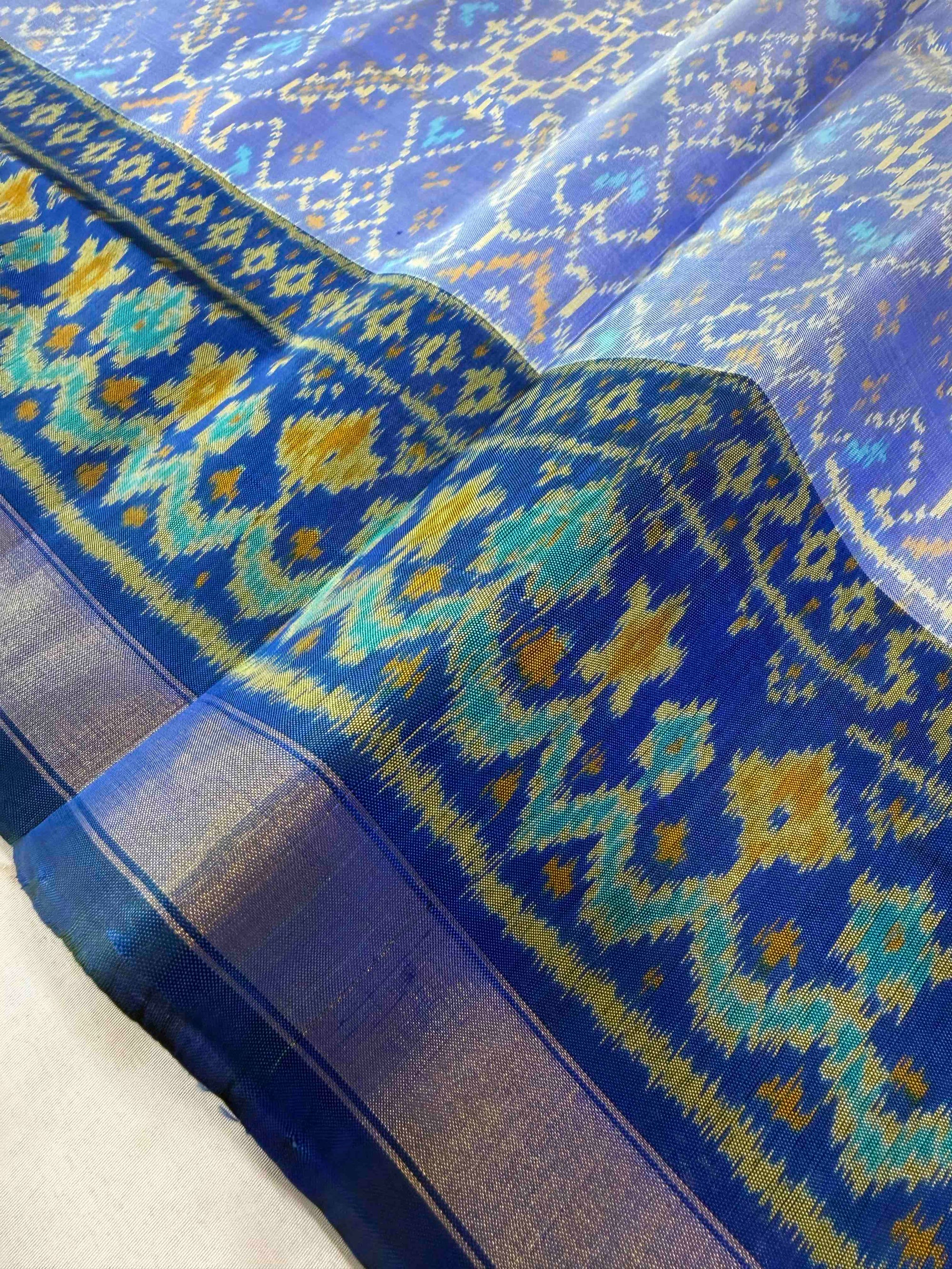 Full Pink With Big Zari Pallu Hand Woven Rajkot Patola Silk Saree