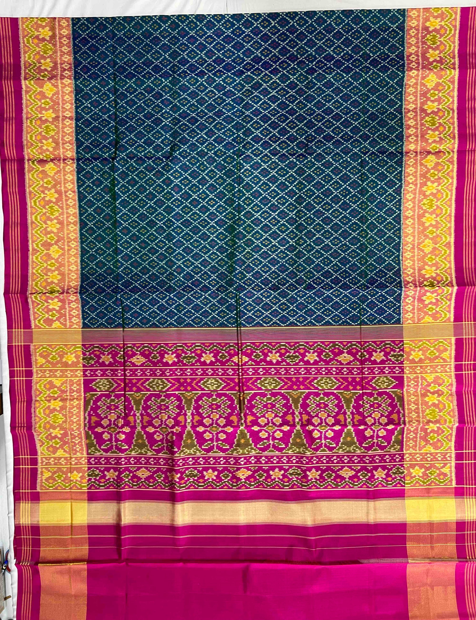 Button-ful Design Handwoven Patola Silk Saree