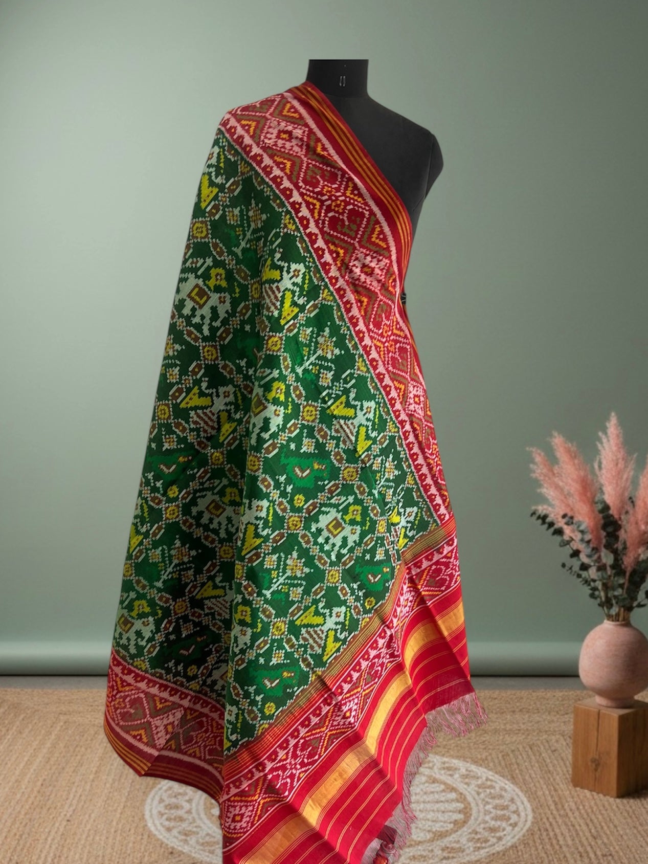 Rajkot Hand Woven Ikat Patola Dupatta