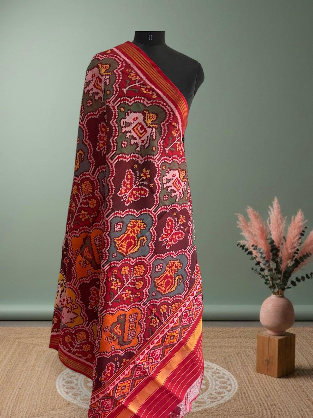 Rajkot Hand Weave Ikat Patola Dupatta