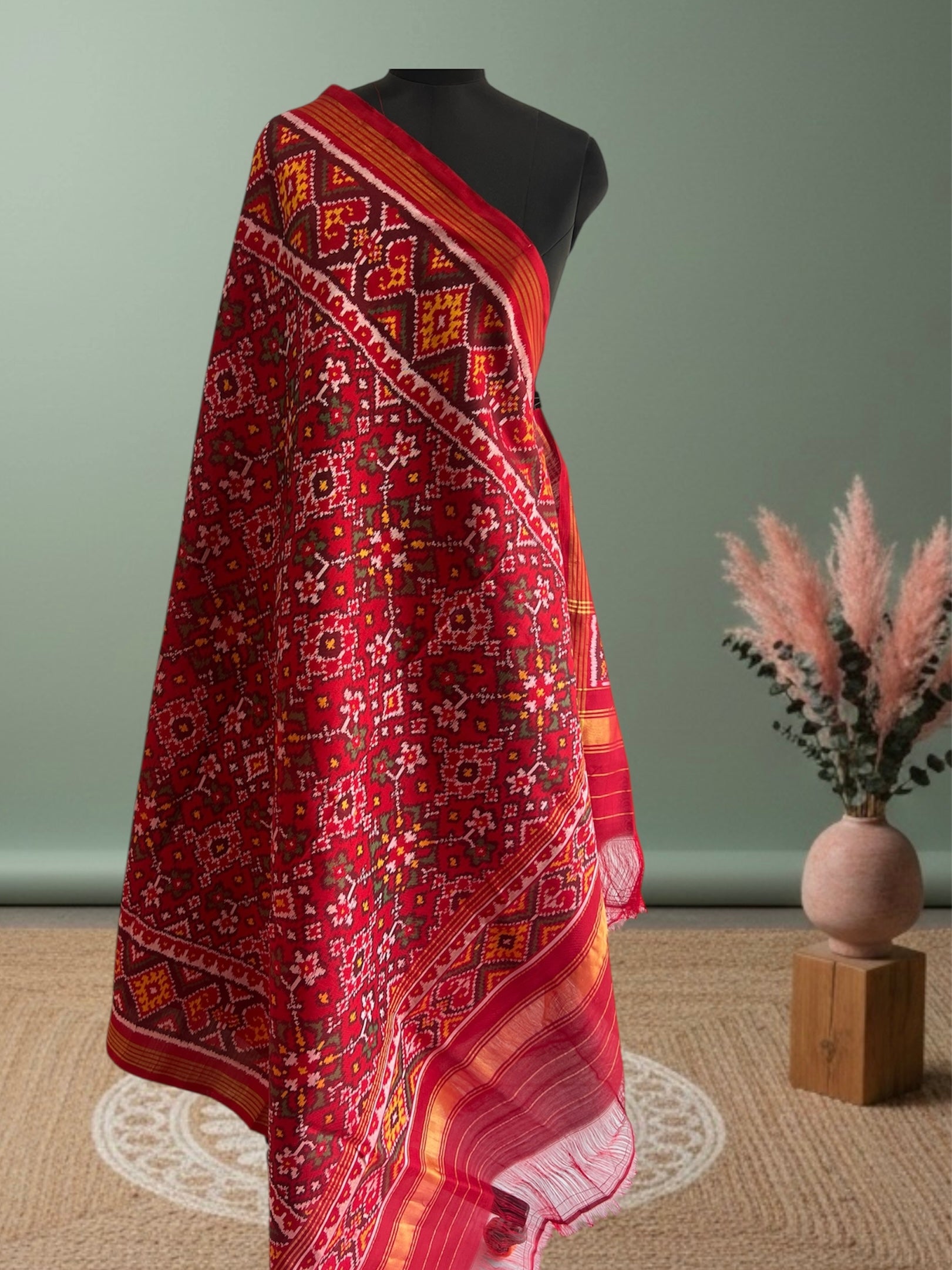 Rajkot Hand Weave Ikat Patola Dupatta