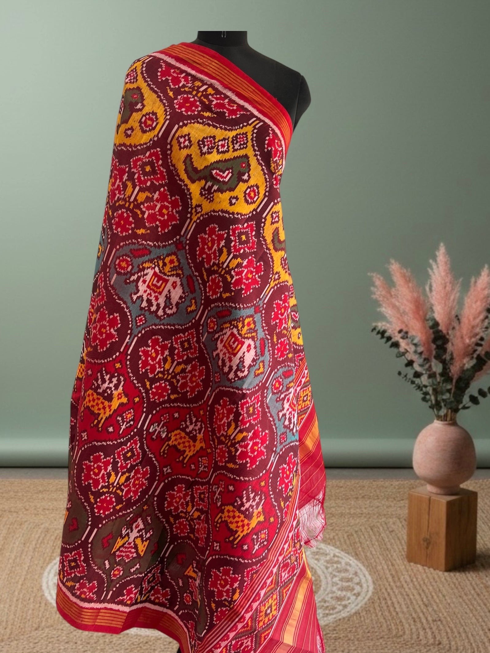 Rajkot Hand Weave Ikat Patola Dupatta