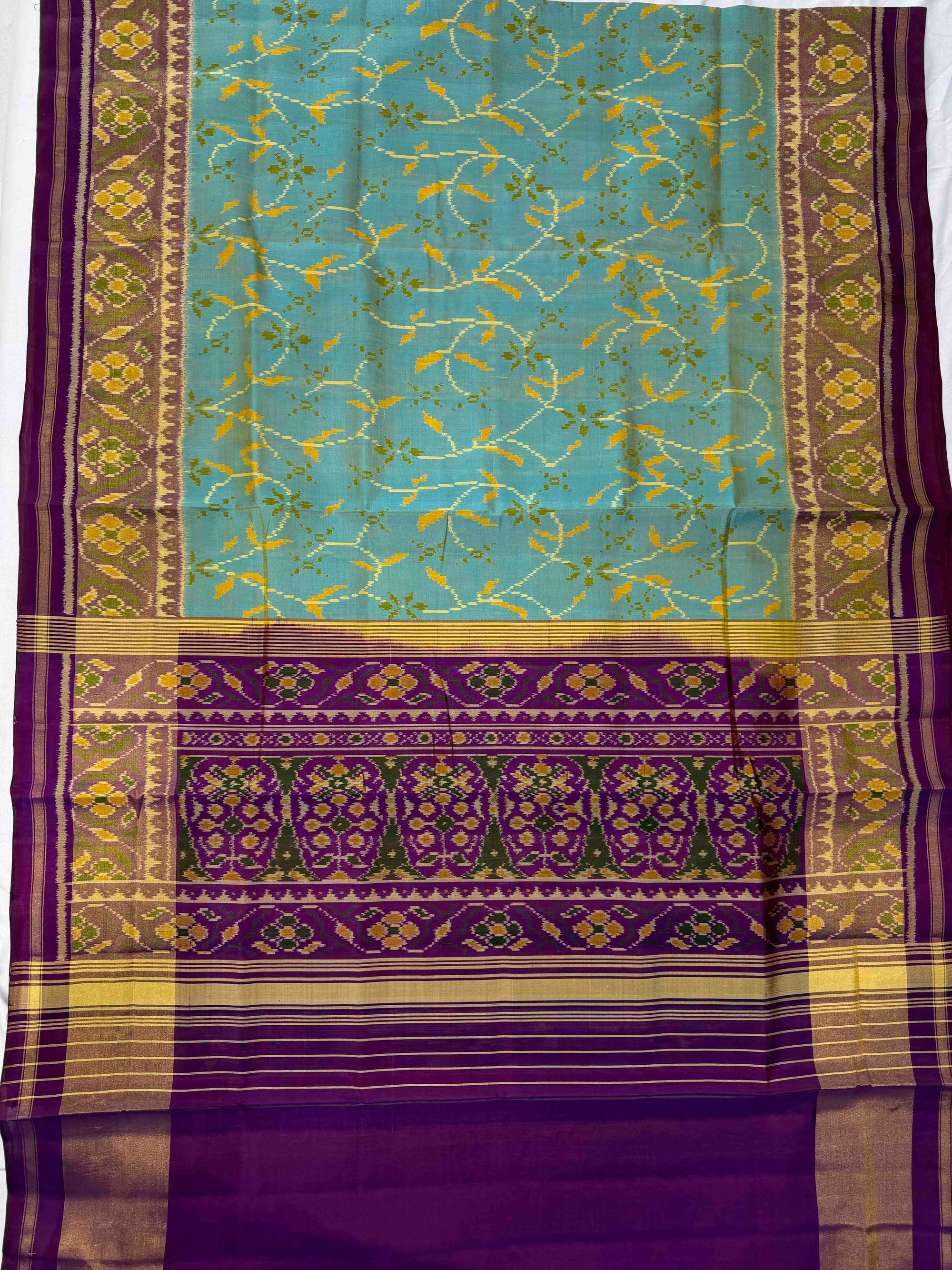 Morpiach With Purple Hand Woven Rajkot Patola Silk Saree